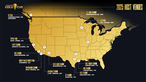 2025 Gold Cup host cities: No hosts east of Mississippi River