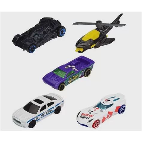 Hot Wheels Pacote 5 Carrinhos Batman GTN43 Mattel No Shoptime