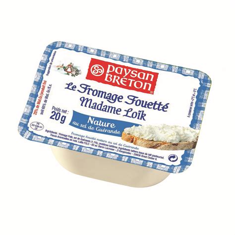 Fromage fouetté Madame Loïk au sel de Guérande 20 G Réseau Krill