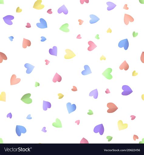 Seamless Pattern Background With Pastel Hearts Vector Image