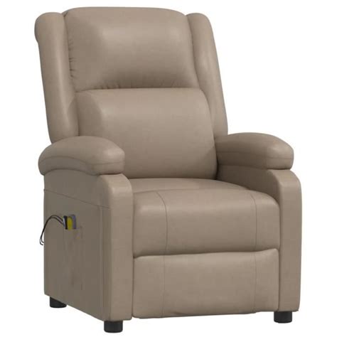 Fauteuil Inclinable Lectrique De Massage Cappuccino Similicuir