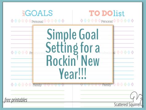 Simple Goal Setting For A Rockin New Year Scattered Squirrel