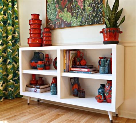 Garage Sale Bookshelves Turned Mid Century Maggie Overby Studios