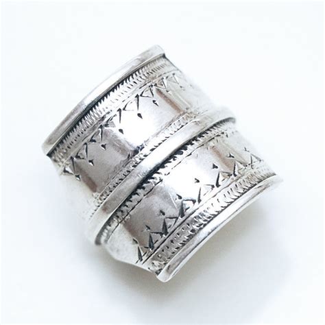 Bijoux Ethniques Touareg Bague En Argent Massif Chevali Re Homme