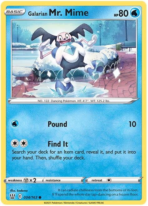 Galarian Mr. Mime - Battle Styles #34 Pokemon Card