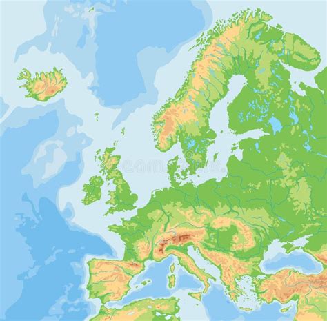 Europe Relief Map Stock Illustration Illustration Of Earth 4468049