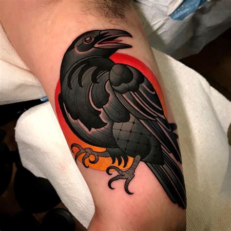 Share More Than 80 Raven Tattoo Traditional Best In Cdgdbentre