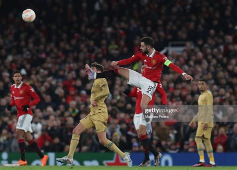 Bruno Fernandes Of Manchester United In Action During The Uefa Europa