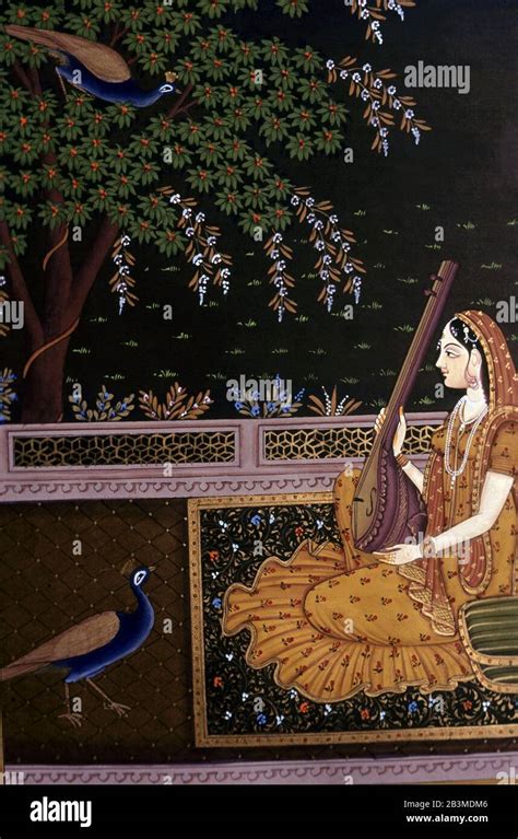 miniature painting  meera india asia stock photo alamy