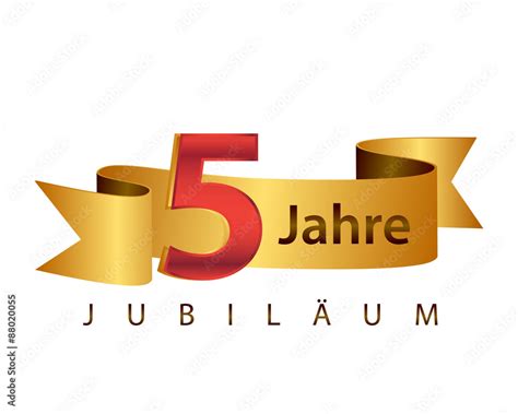 5 Jahre Jubiläum Stock Vektorgrafik Adobe Stock