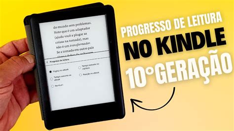 Como Configurar O Progresso De Leitura No Kindle De Gera O Youtube