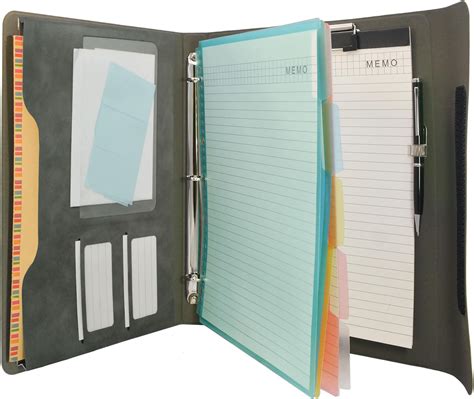 Amazon Binder Portfolio Organizer Case With Color File Folders