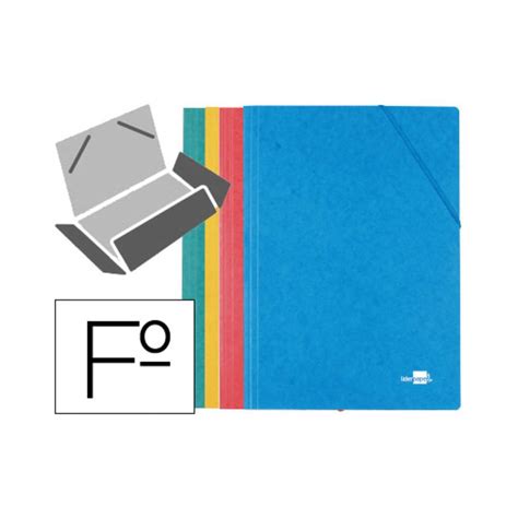 Compra Carpeta Liderpapel Gomas Folio Solapas Carton Simil Prespan