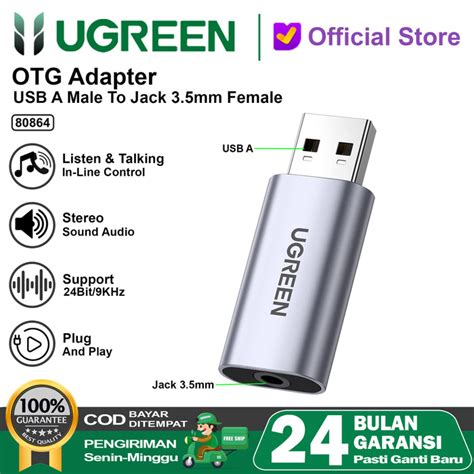 Jual Ugreen Sound Card External Usb Stereo Ugreen Usb Soundcard