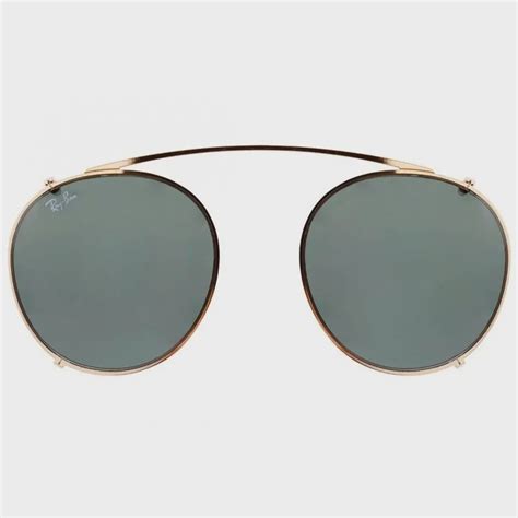 Clip On Redondo Ray Ban Rb C Dourado Brilho Submarino