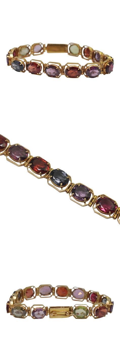 Spinel Multi Gemstone 18ct Gold Bracelet SOLD Plaza Jewellery Gems