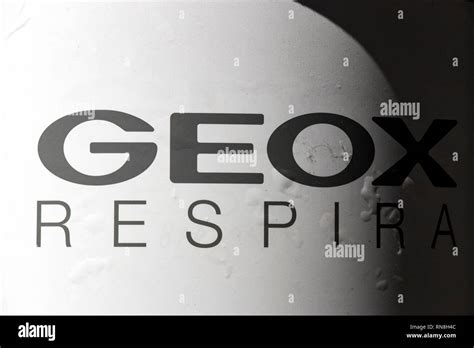 MILAN, ITALY - 2 JUNE, 2018: Logo of the Geox store on the street of ...