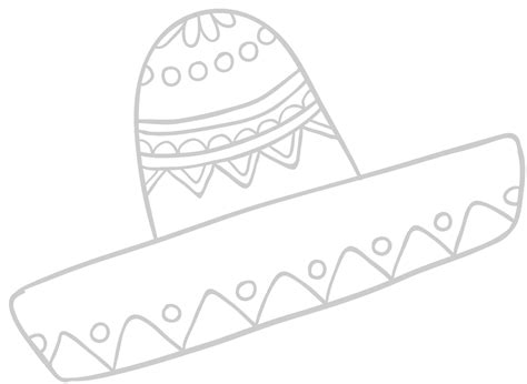 Sombrero outline 36660250 Vector Art at Vecteezy