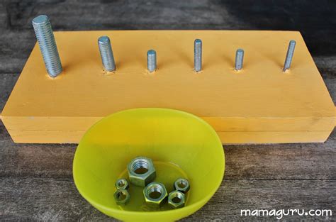 Montessori Nuts and Bolts Board: DIY and Lesson Plans • Mamaguru