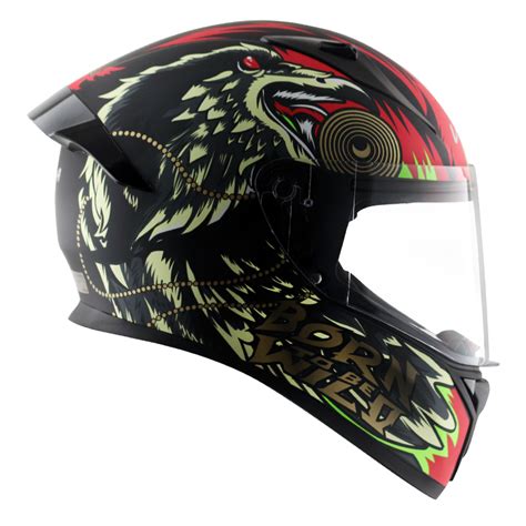 Vega Bolt Wild Matt Red Gold Arihant Helmets