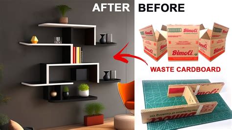 Diy Cardboard Wall Shelves Creative And Affordable Decor Ideas Youtube