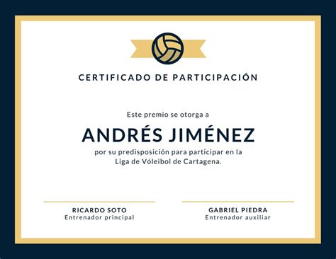 Plantillas De Certificados De Deportes Gratis Para Editar Canva