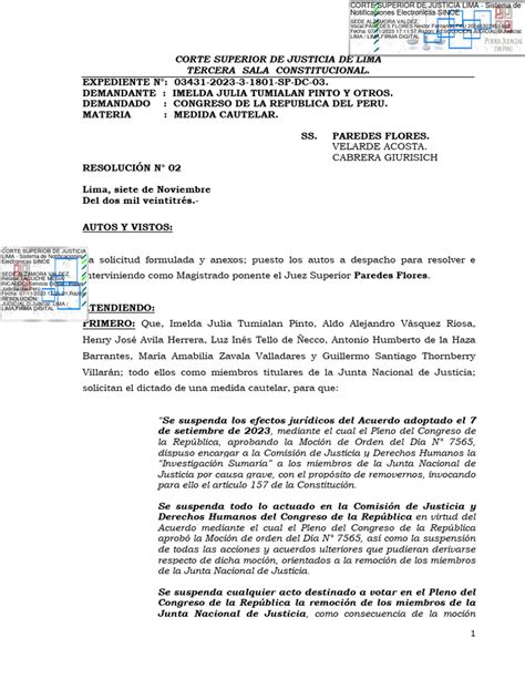 Medida Cautelar En Caso Judicial 2023 Pdf Mandato Debido Al Proceso