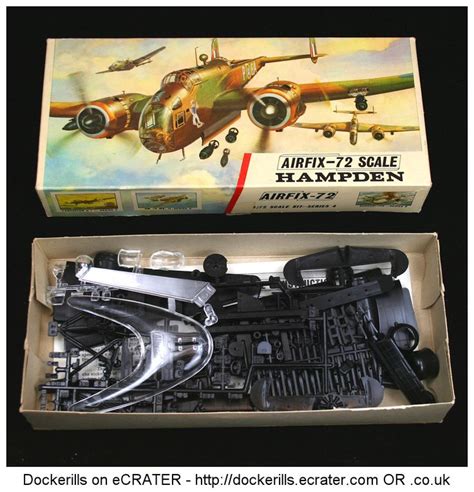 Vintage Airfix Hampden Kit Type 3 Red Stripe Box Kit 1 72 Scale