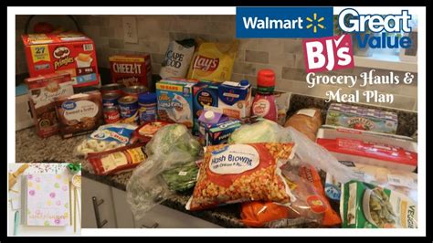 Wal Mart Grocery Haul Meal Plan For Next Week Youtube