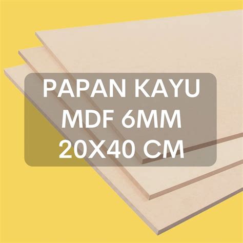 Jual Po Hari Papan Kayu Mdf X Mm Kayu Mdf Potongan Kayu Mdf