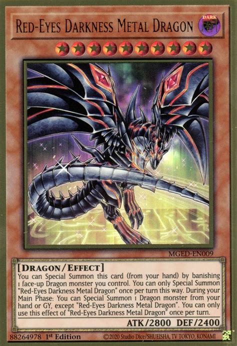 Red Eyes Darkness Metal Dragon Alternate Art Maximum Gold El