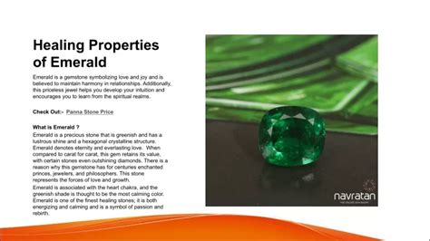 Ppt Healing Properties Of Emerald Gemstone Powerpoint Presentation