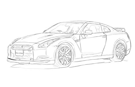 Nissan Gt R Coloring Pages Coloring Pages