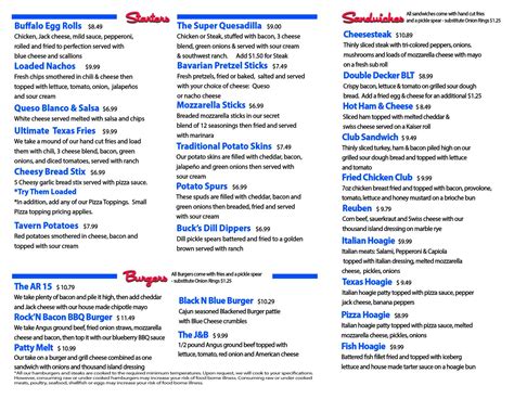 Carryout Menu | Jimmy B's Sports Bar & Grill - Cincinnati