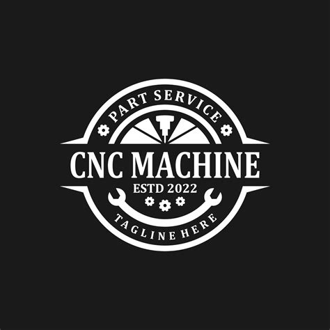 Cnc Machine Logo Auto Service Workshop 10010190 Vector Art At Vecteezy