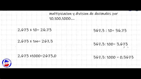 Matemáticas 7 Básico U1 Multiplicación y División de Decimales