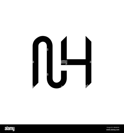 Initial Letter Nh Logo Design Vector Template Creative Abstract Nh