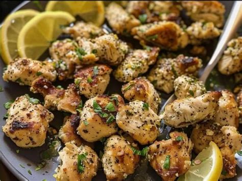 Lemon Garlic Chicken Bites R 15minutefood