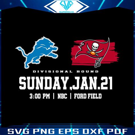 Detroit Lions vs Tampa Bay Buccaneers Divisional Round SVG