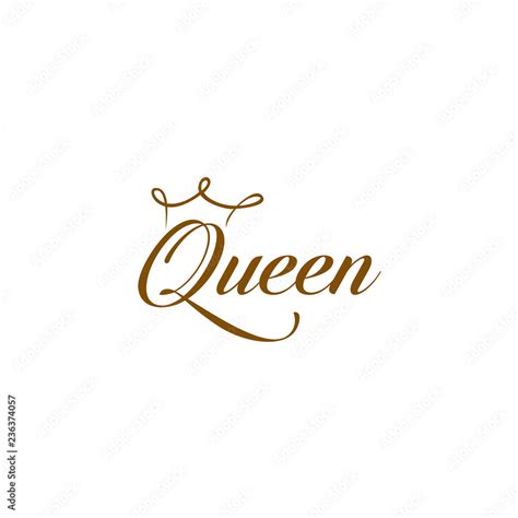 QUEEN WITH CROWN LOGO Stock Vector | Adobe Stock