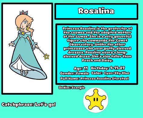 Super Mario Princess Rosalina Bio Character By Joshuat1306 On Deviantart