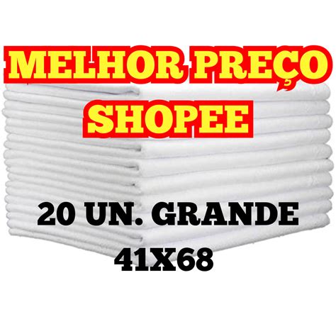 Pano De Prato Branco Liso Para Cozinha E Copa Bainha Atacado Kit 20