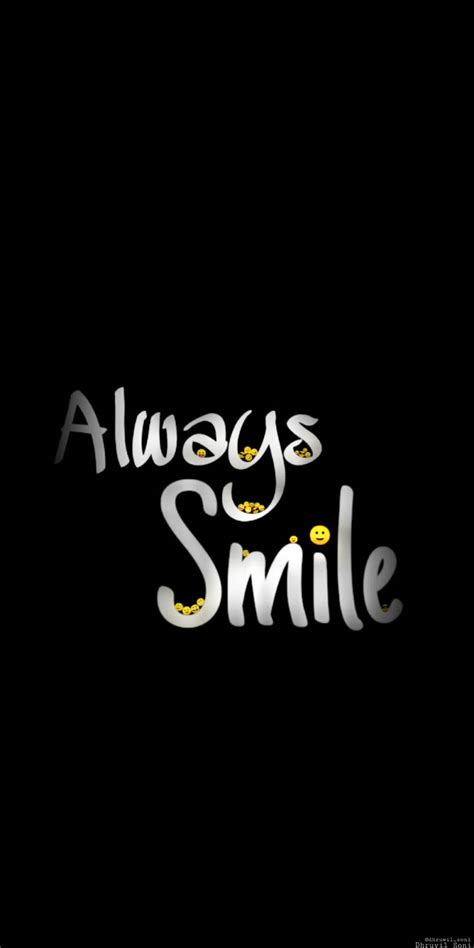 Download Black Motivation Always Smile Wallpaper