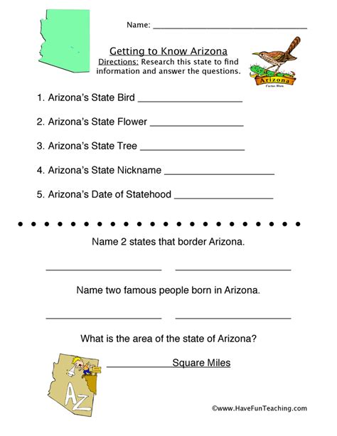 Arizona Worksheet Twisty Noodle Worksheets Library