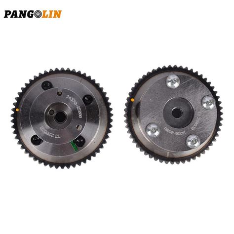 2pcs Exhaust Intake VVT Timing Gear Sprocket 243502E001 243702E000