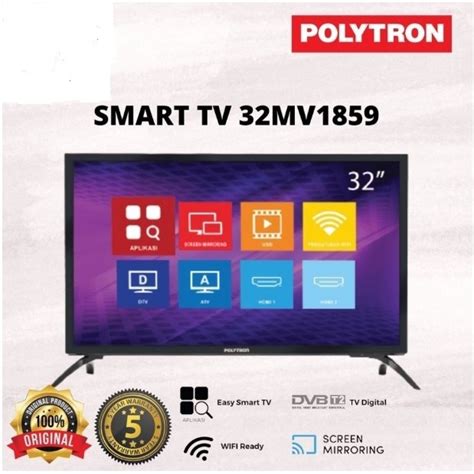 Jual LED TV POLYTRON PLD 32MV1859 32 INCH EASY SMART MOLA Shopee