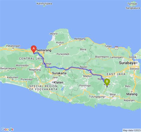 Ini Jarak Dan Durasi Perjalanan Dari Kab Kendal Ke Kota Kediri Navi Id