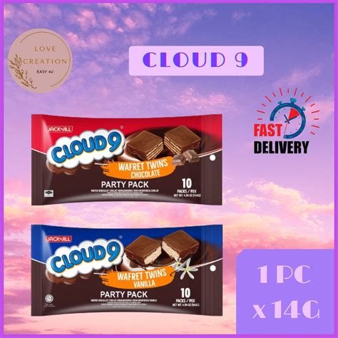 Hot SellingCloud 9 Wafret Twins Vanilla 14g Wafer Biskut Shopee