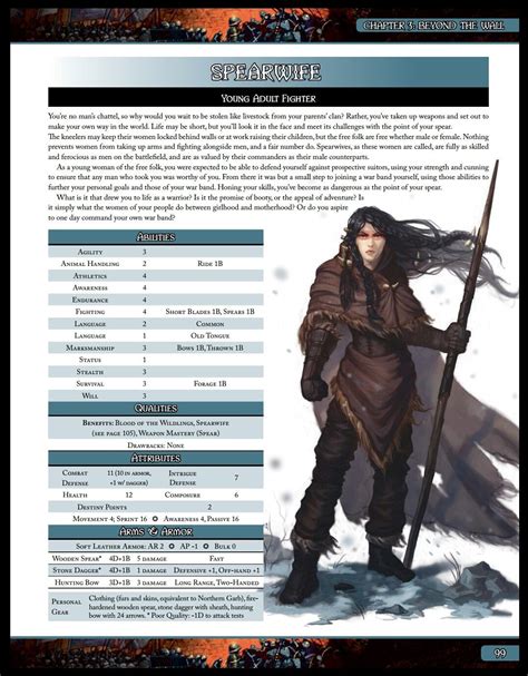 Spearwife A Song Of Ice And Fire Roleplaying Nights Watch