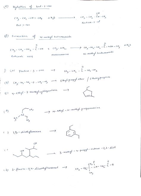 [solved] Unit 1 Organic Chemistry 1 Write Balanced Chemical